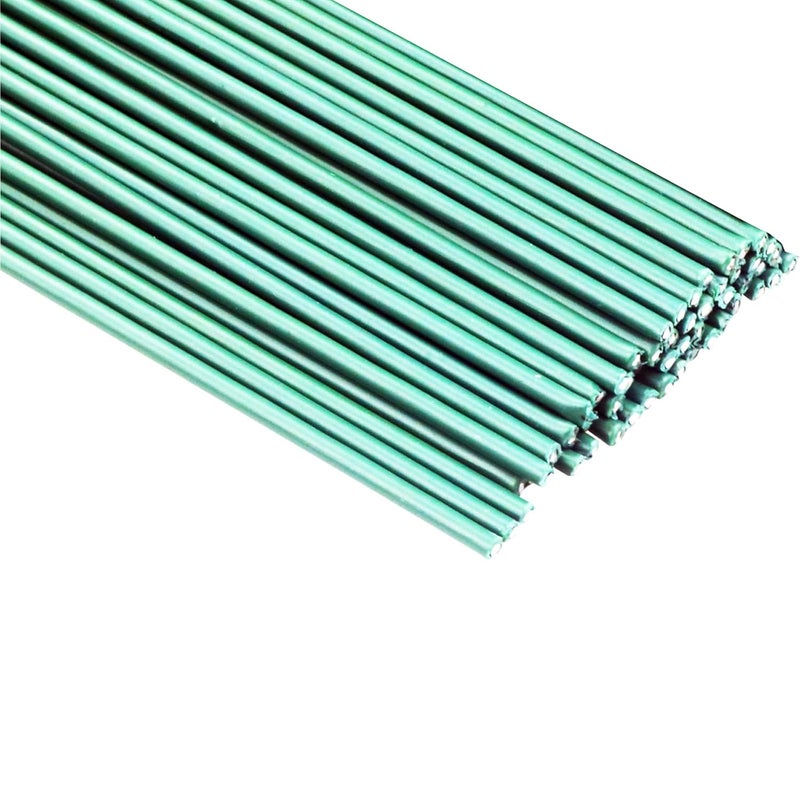 Arlai 18 Gauge DIY Craft Flower Stems Diameter 1.7mm Dark Green Artificial Flower Stems 16 Inch 50PCS Party Decoration Plastic Flower Sticks - DIY Vase Filler Wrapped Stems - Image 1